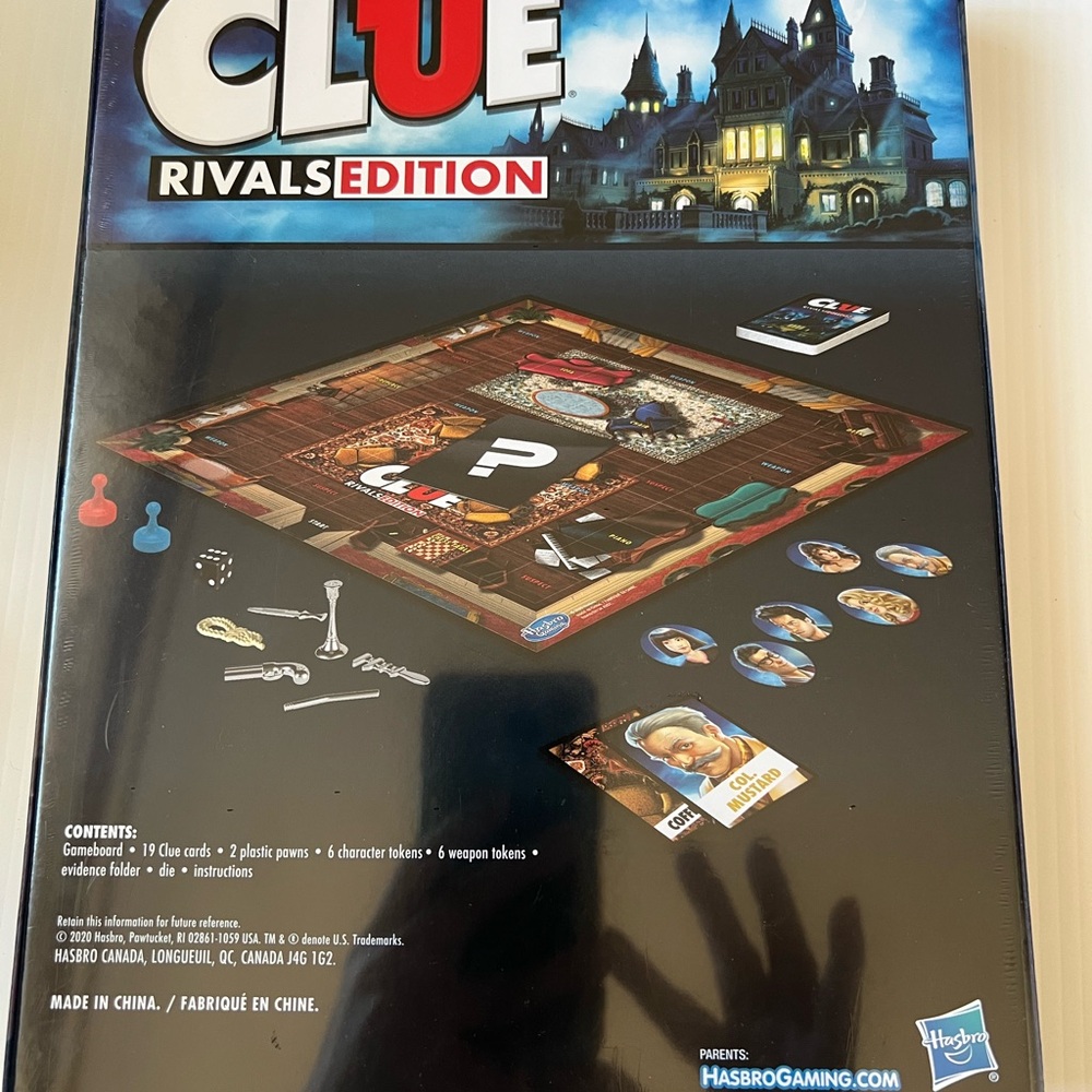 Clue Rivals Edition by Hasbro 2-6 Player Game Brand NIB Factory Sealed Yrs